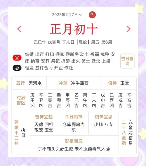 初十日子黄历解析与出行建议插图