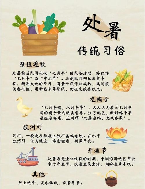 处暑节气，由来、风俗与故事简介，探寻背后的文化内涵和民俗活动插图