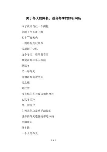 冬日网名精选插图