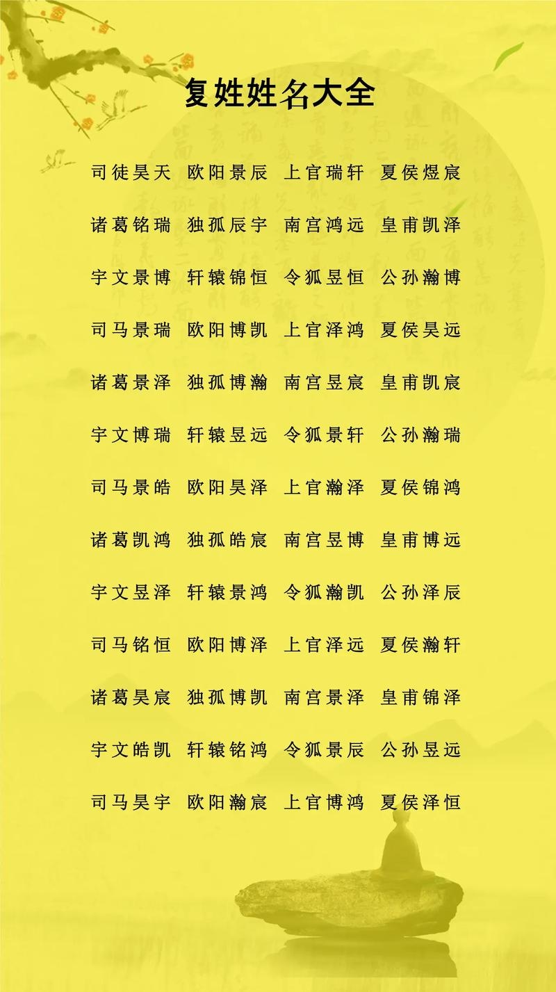 复姓名字精选，古风韵味与个性搭配，或者，好听的复姓古韵人名一览插图