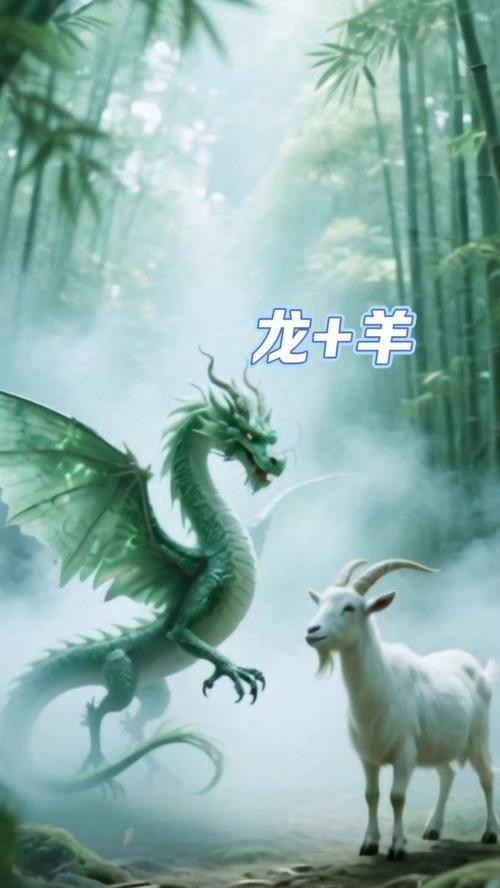 浮云遮日象征生肖羊与龙，展现优雅神秘气质插图