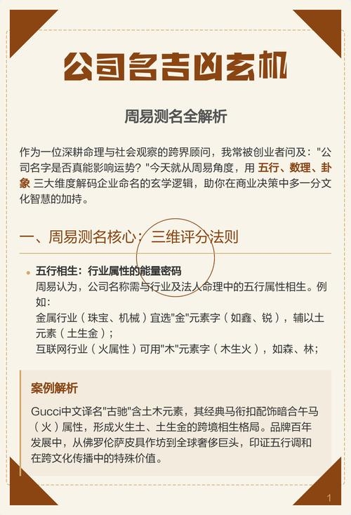 公司名称吉凶卜易居解析插图