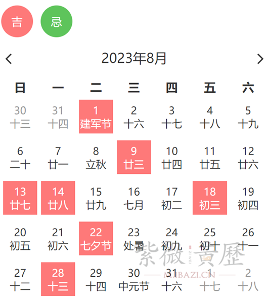 黄道吉日20-30字标题，，农历八月初六、初九、十八等吉利日子插图