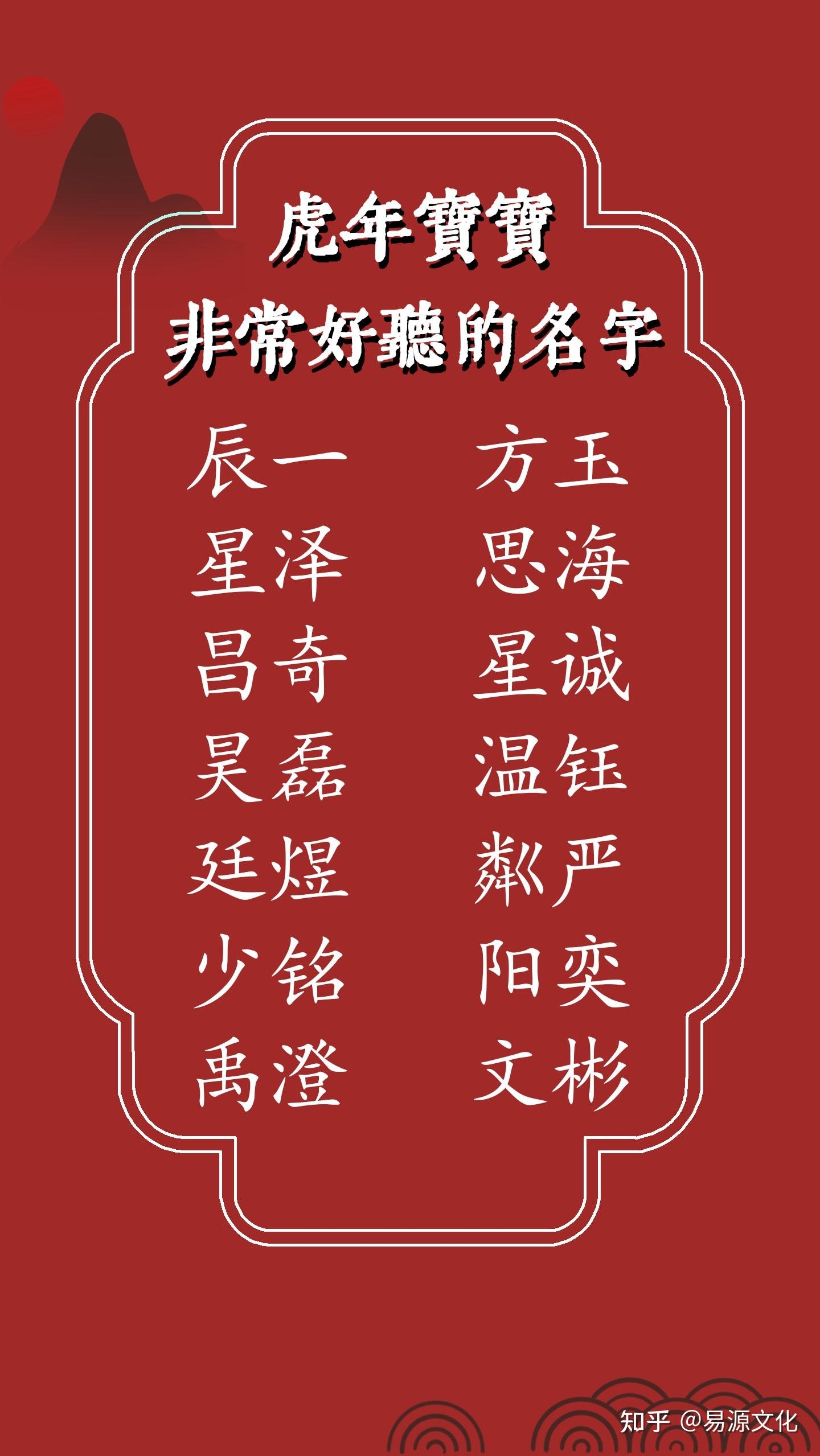 虎年宝宝取名最佳字推荐插图