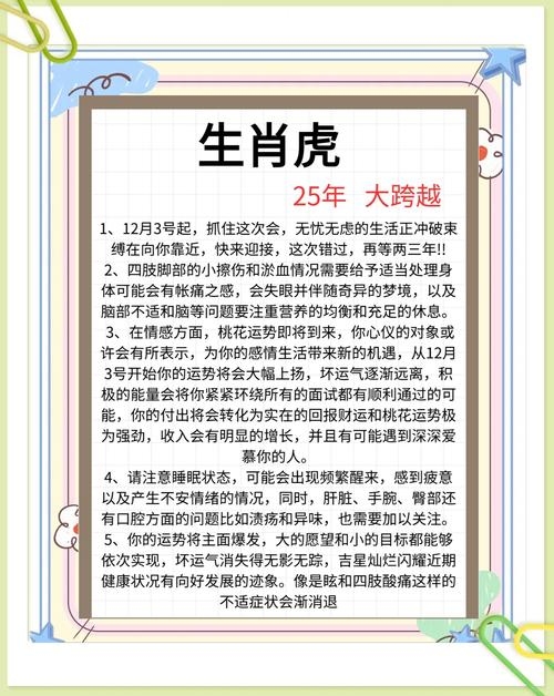 虎年运势全解析，2025-2026属虎人运程分析插图