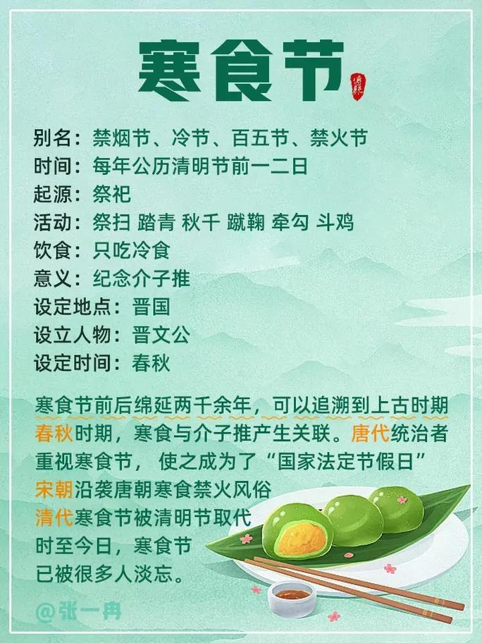 寒食节习俗与日期解析，2025年4月3日庆祝寒食节，农历三月初六。插图