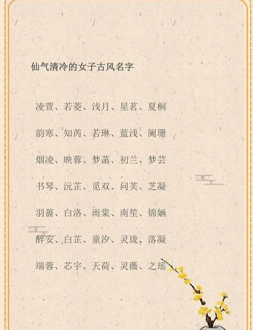 好听的女性名字（仙气清冷）插图
