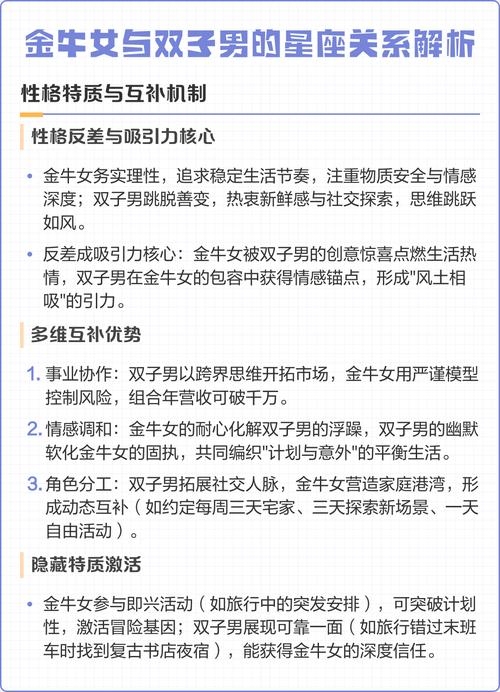 金牛女与双子男的情感纠葛，深度解析星座配对特性及吸引力插图