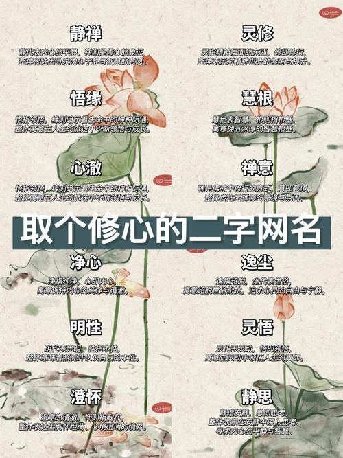精选二字网名，干净利落带禅意插图