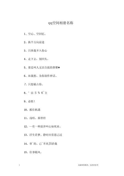 空间相册唯美名字插图