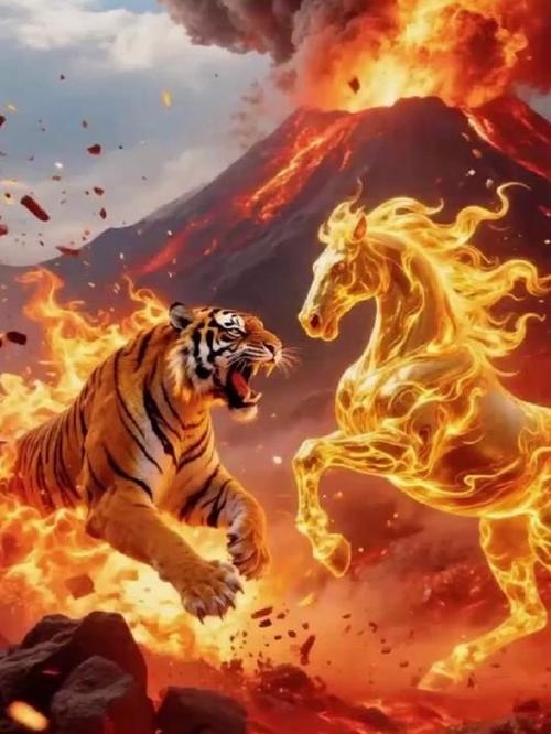 烈火干柴描述生肖，激情与活力的象征，马或猴？或是暗指虎的魅力插图
