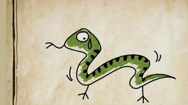 立竿见影生肖蛇插图