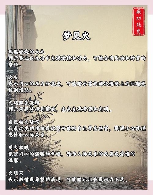 梦到房子着火，预示机遇与富足插图