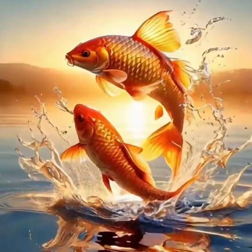 梦见鱼跃水而出，积极预示与努力成就的象征插图