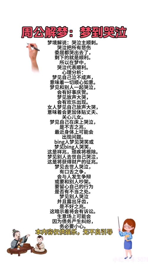 梦见自己哭的吉凶预兆插图