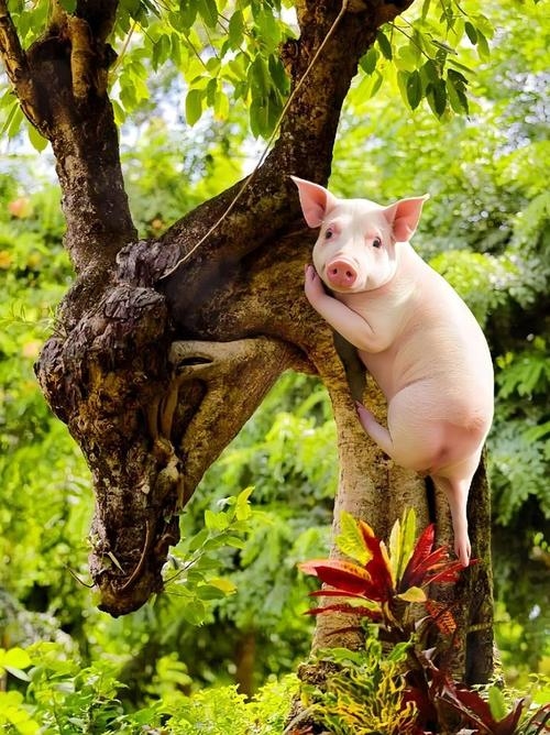 母猪上树打生肖猴插图 母猪上树打生肖猴插图