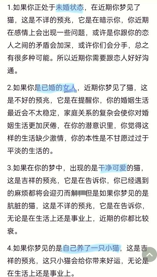 女性梦见多猫，好运与情感进展的预兆，女人梦到一群猫的吉凶解析，解读女性梦境中的猫咪，幸运、财富还是变化？插图