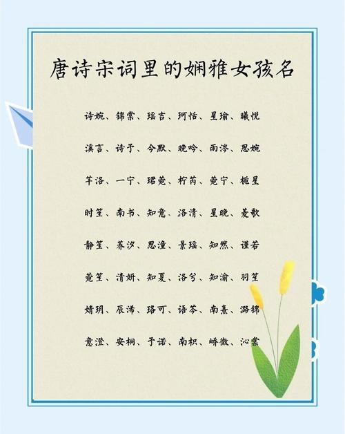 女孩名字大全及解析建议，优雅诗意的女孩名字合集与解读插图