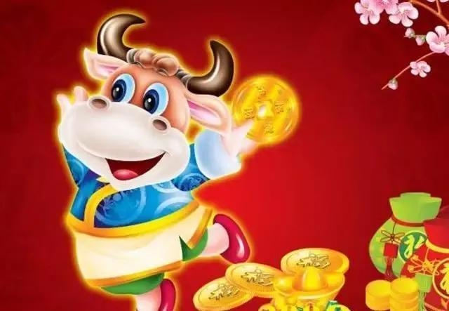 七夕九天代表生肖牛。插图