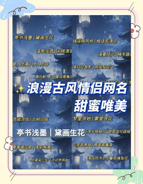 情侣游戏名（星辰大海），眼中星河、海誓山盟、时光不老|缘定今生、不离不弃。日暖风轻、共度余生。，名字，星辰之约，解释，表达了对美好未来的憧憬和承诺，适合作为情侣间的昵称或专属称号。，名录，，- 天涯伴侣，- 海角甜心，- 一世情缘，- 银河浪漫，其他创意组合，梦回古道 | 心有灵犀一对，这些名称既体现了情侣间深深的情感，又具有一定的文化韵味和创意，希望能满足您的需求。插图