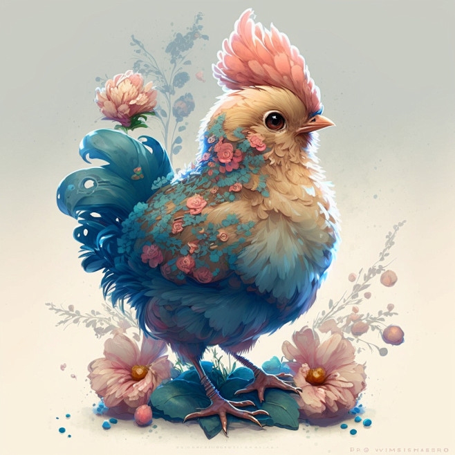 如日中天生肖鸡插图