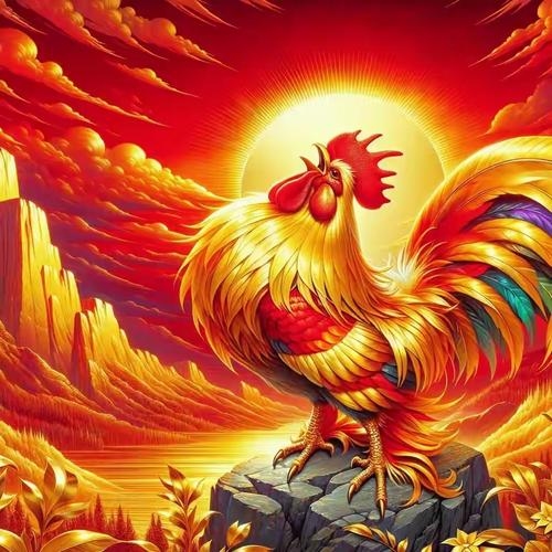 如日中天打一生肖——鸡。插图