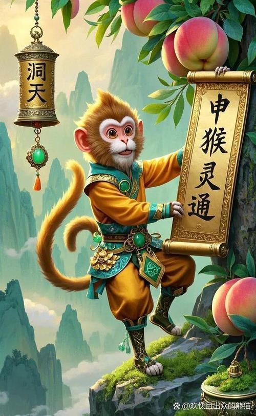 人小鬼大生肖猴插图