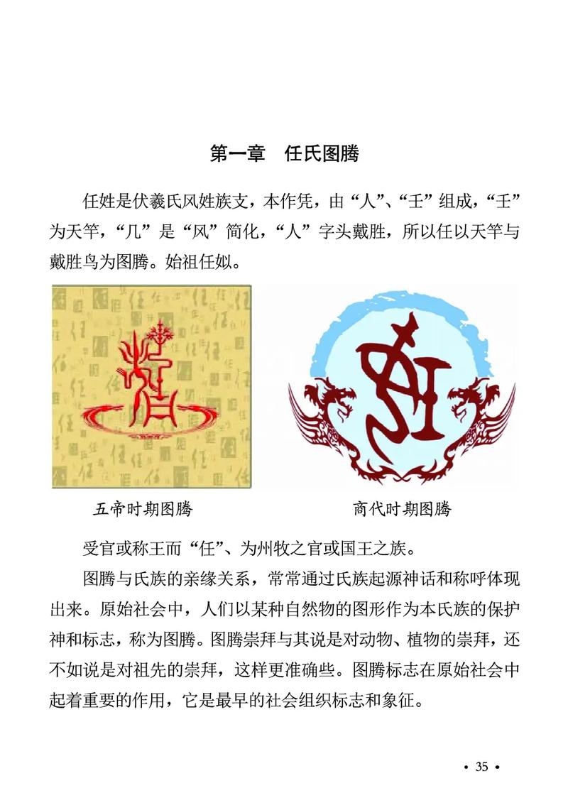 任姓起源，黄帝后裔与多源流的古老姓氏，为求简洁扼要，标题定为，任姓溯源。插图