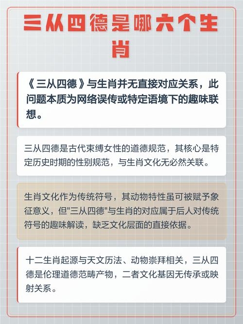 三从四德与生肖插图