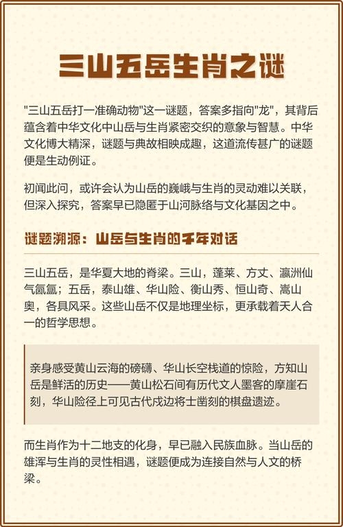 三山五岳生肖探秘插图
