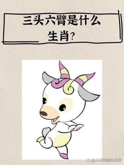 三头六臂对应生肖羊或猴，龙也可能是正确答案。插图