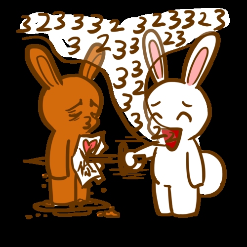 三心两意生肖兔插图