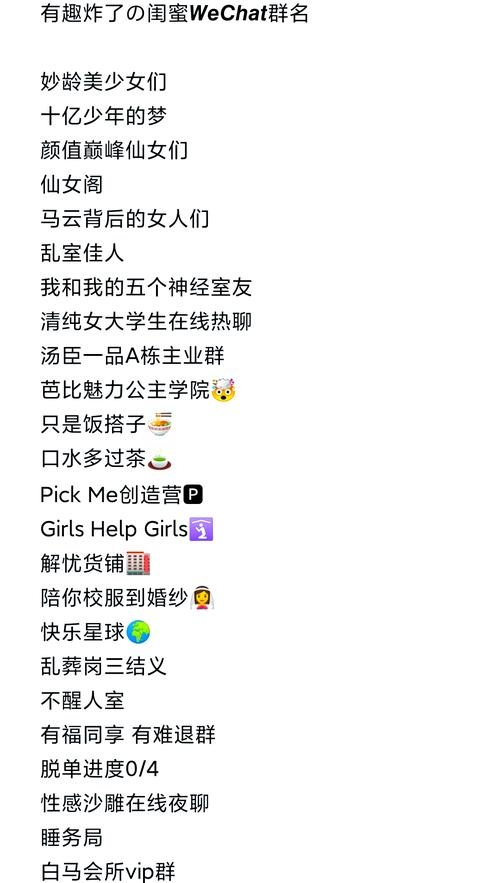 时尚群名称推荐，女神联盟、闺蜜小窝、智慧女神团等，搞笑又独特插图