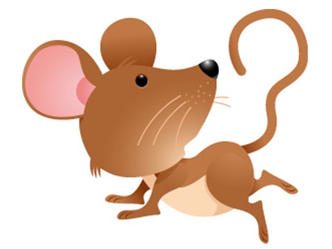 生肖鼠与牛，徒劳无功的象征插图