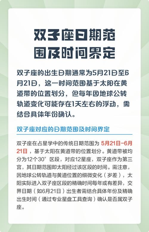 双子座的日期范围插图