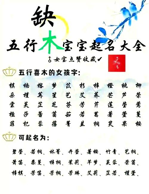 五行属木的字概览，吉祥与财富象征建议，揭秘五行属木的寓意丰富的字插图