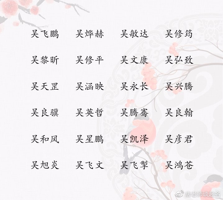 五行属木好听吴姓女孩名字推荐插图