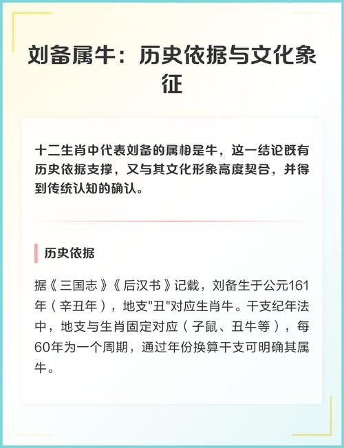 刘备属牛，生肖解析及历史背景介绍。插图