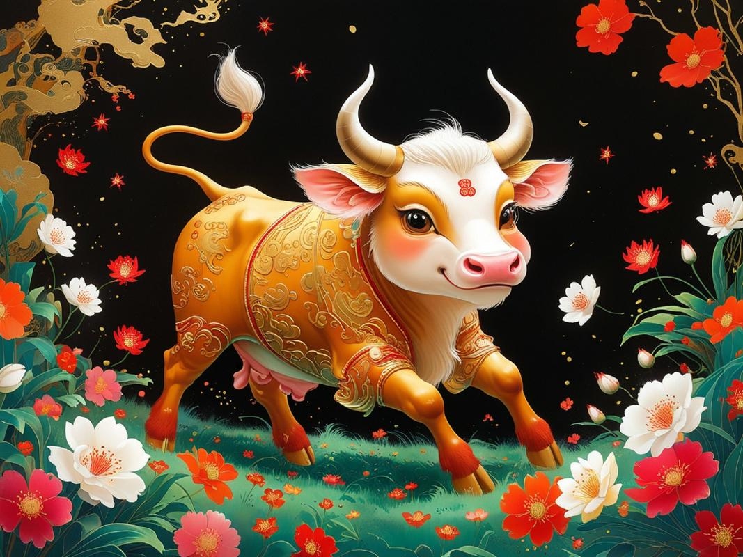 喜出望外指牛生肖。插图 喜出望外指牛生肖。插图