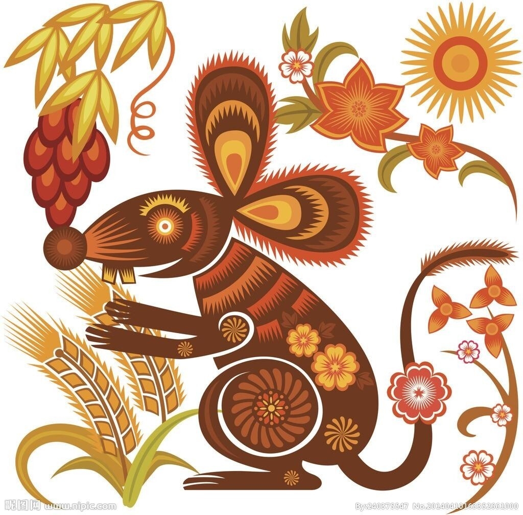 井底之蛙指生肖鼠。插图 井底之蛙指生肖鼠。插图