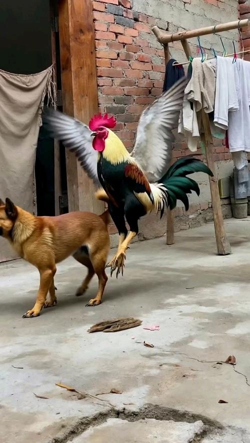 鸡飞蛋打生肖狗插图