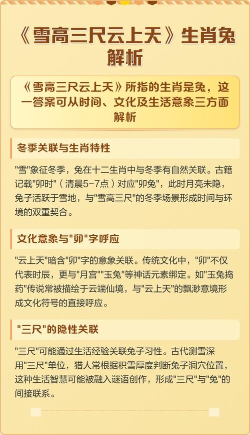 雪高三尺云上天猜生肖插图