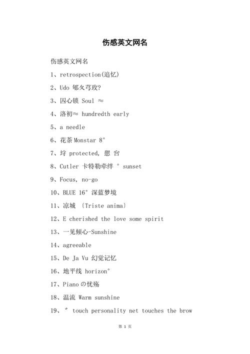 伤感英文网名精选，孤独、失落与治愈之力插图