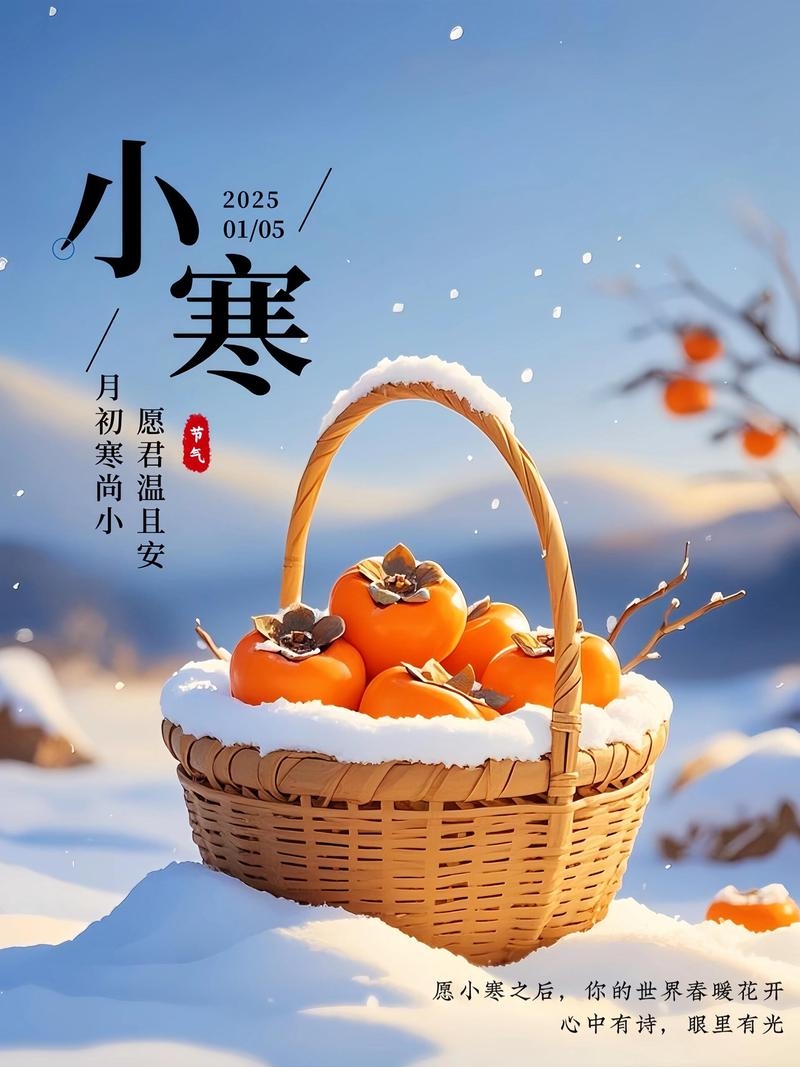 小寒节气，寓意寒冷开始与生机待发的时节插图