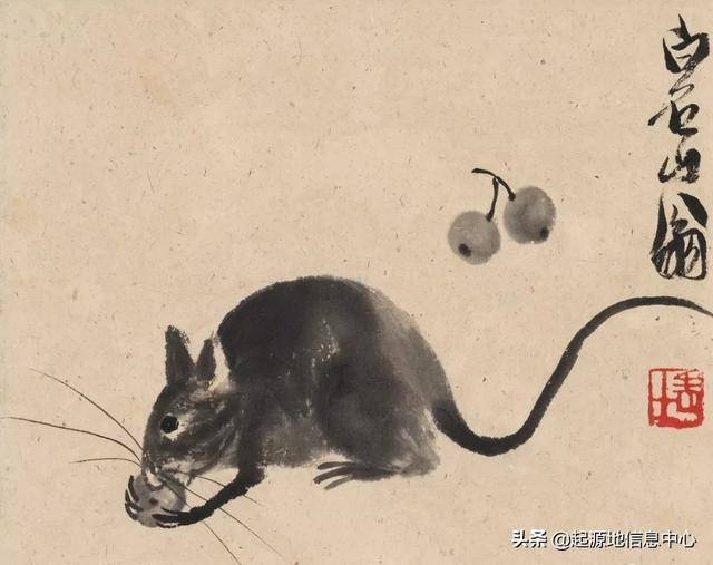 小户人家与鼠生肖的紧密联系。插图