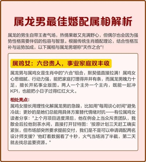属龙人的最佳婚配选择。插图