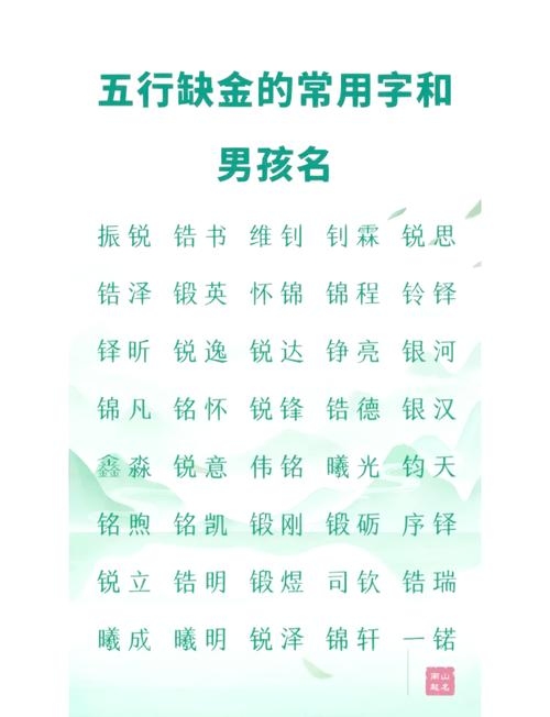 姓名命理大全，男孩八字五行火旺缺金取名建议插图