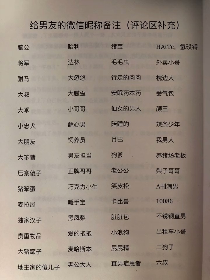 男朋友特别昵称大全插图