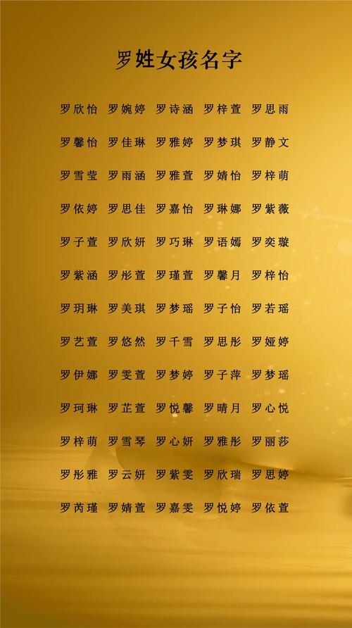 秀气名字大全，精选罗姓美名，建议，罗姓优雅稀少的名字推荐插图