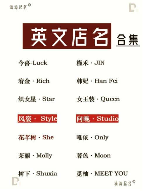 洋气英文网名及其翻译，好听的服装商标名字推荐插图